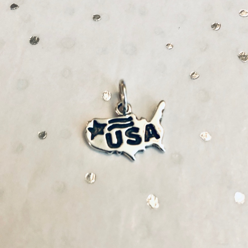 Silver U.S.A. Charm